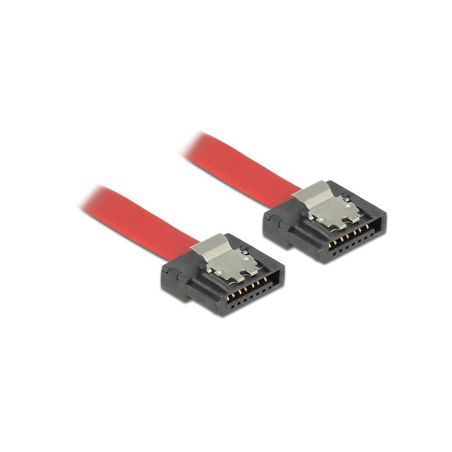 Delock cable sata flexi 6 gb/s 70 cm rojo metall