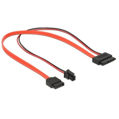 Delock cable slim sata 6 gb/s 13 pin hembra  sata 7 pin