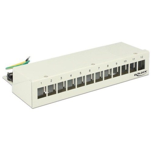 Keystone desktop patchpanel 12 port grau
