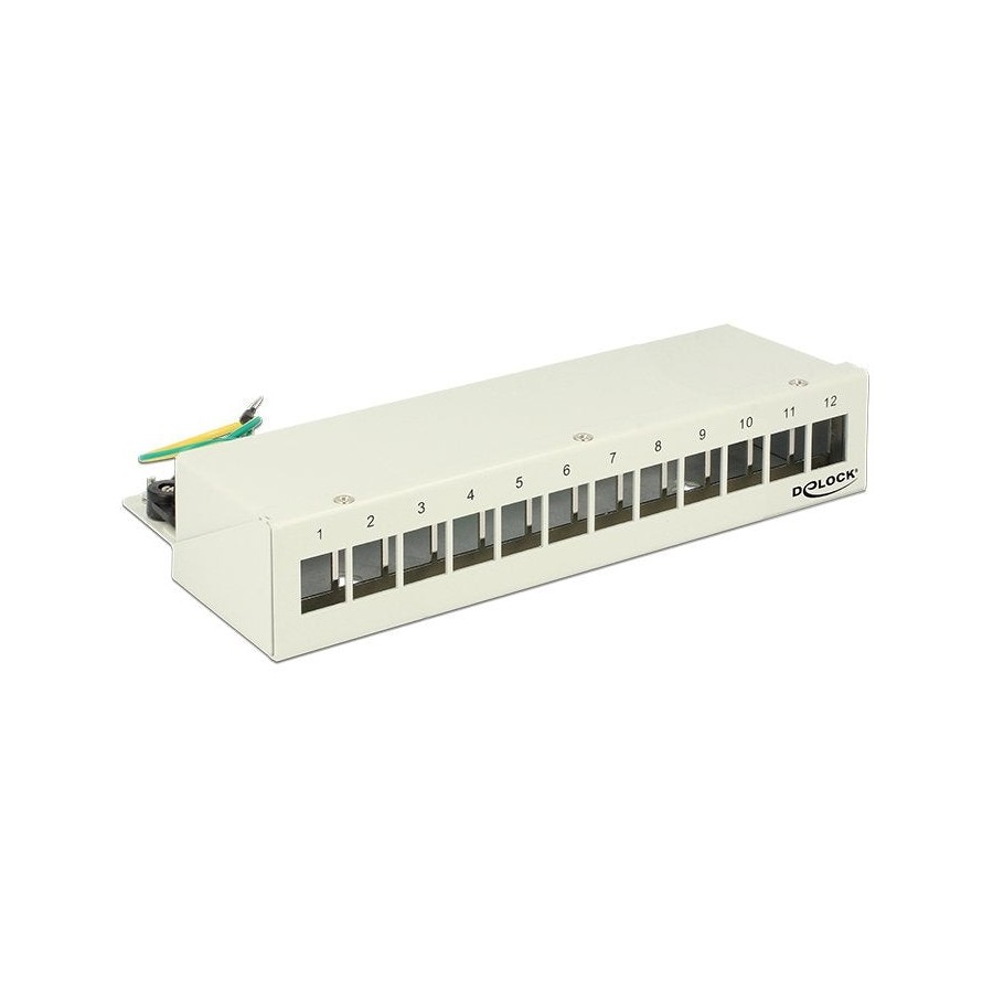 Keystone desktop patchpanel 12 port grau