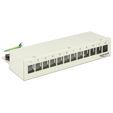 Keystone desktop patchpanel 12 port grau