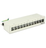 Keystone desktop patchpanel 12 port grau