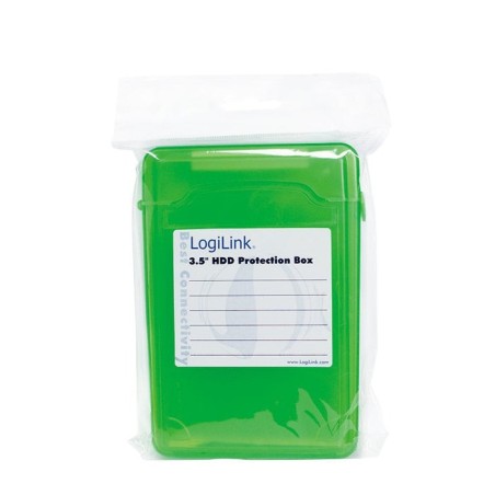 Funda de protección de disco duro logilink para hdd de 3.5 ", verde