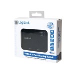 Logilink ua0216 hub interruptor usb 3.0 de 2 puertos 5000 mbit/s negro