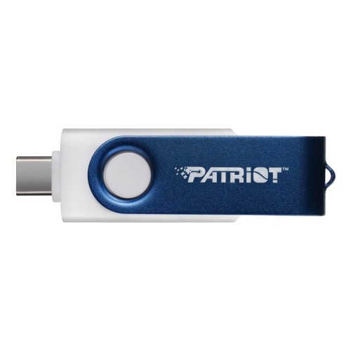 Memoria usb patriot xporter x550 64gb azul/blanco, usb-a y usb-c 3.2 gen 1 ps64gx550aad