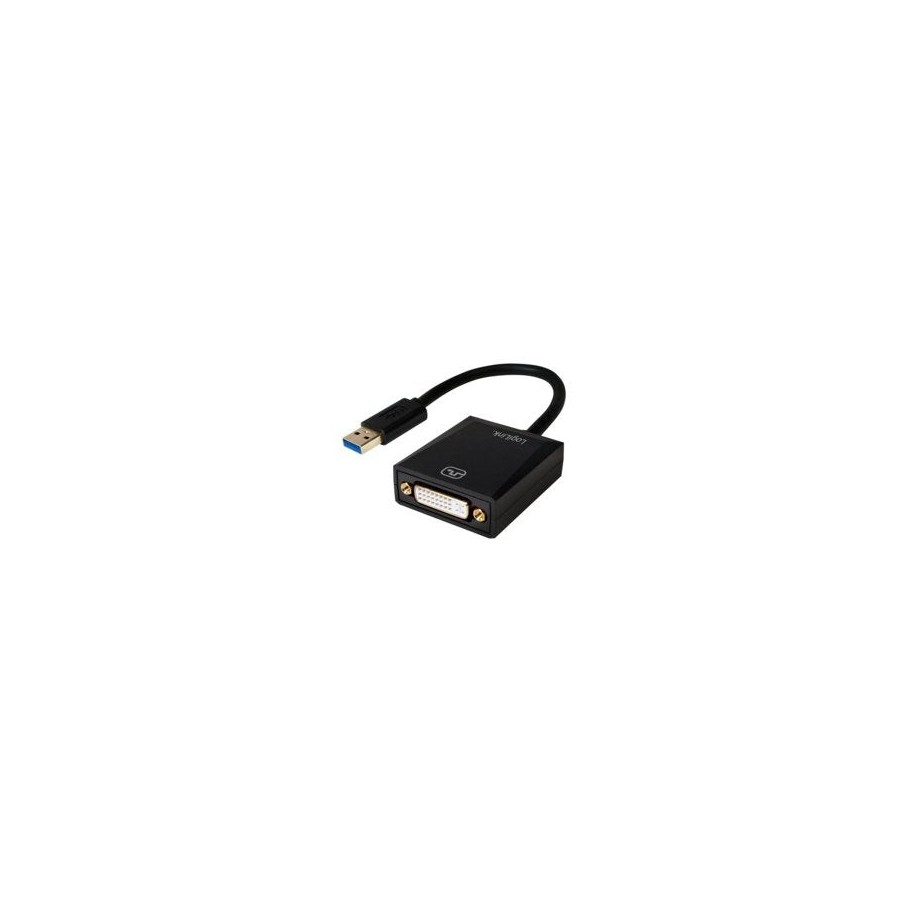 Logilink ua0232 adaptador de cable usb 3.0 dvi negro