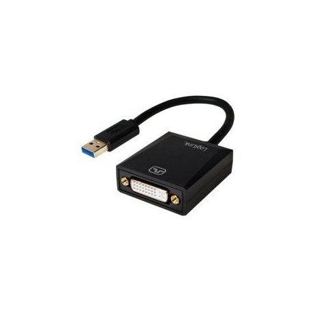 Logilink ua0232 adaptador de cable usb 3.0 dvi negro