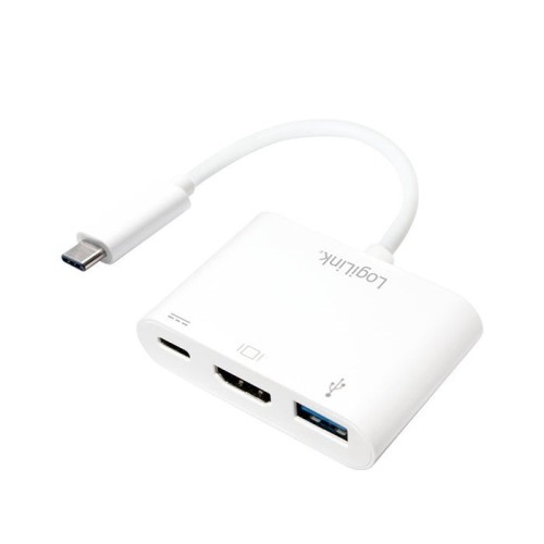 Logilink conversor usb 3.1 tipo c a hdmi + usb, con puerto de carga ua0258