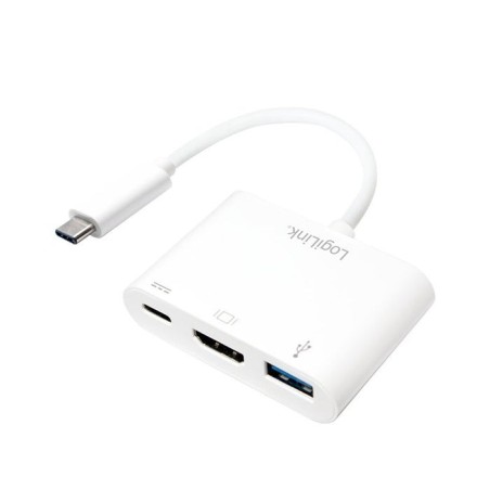 Logilink conversor usb 3.1 tipo c a hdmi + usb, con puerto de carga ua0258