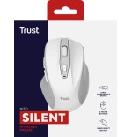 Ratón inalámbrico trust nito silent hasta 2200 dpi blanco