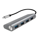 Logilink ua0309 hub de interfaz usb 3.2 gen 1 (3.1 gen 1) type-c 5000 mbit/s gris