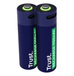 Pila ecargable trust usb-c aa 1700 mah pack de dos unidades 25584