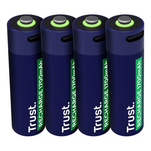 Pack de 4 pilas aa trust 25631 recargables