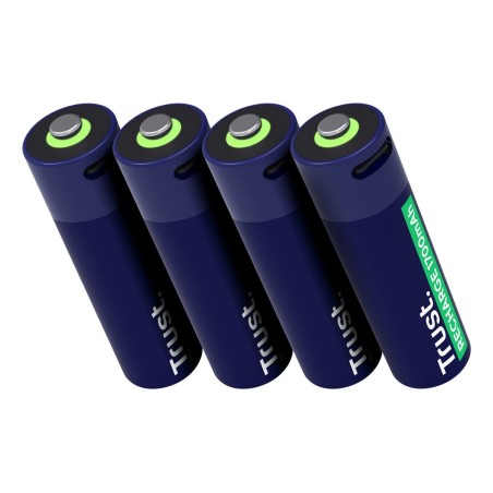 Pack de 4 pilas aa trust 25631 recargables