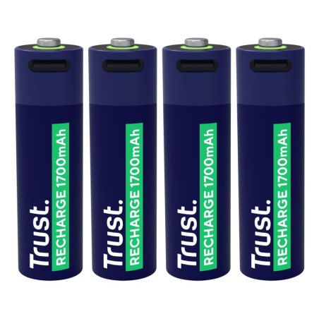 Pack de 4 pilas aa trust 25631 recargables