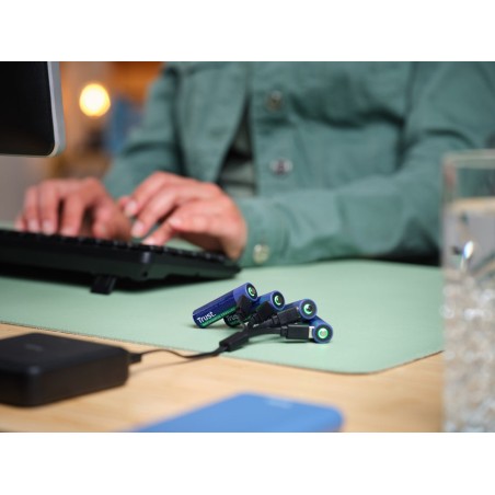 Pack de 4 pilas aa trust 25631 recargables