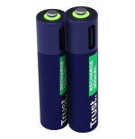 Pila recargable trust usb-c aaa 500 mah pack de 2 unidades 25585