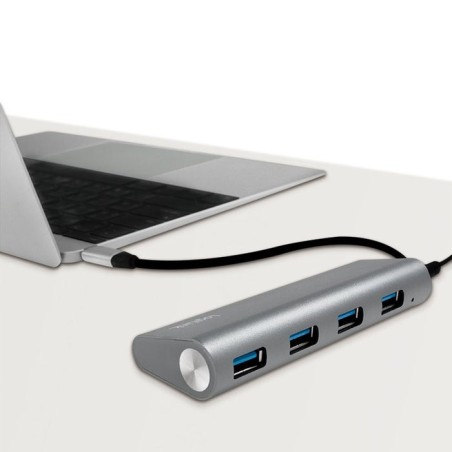 Logilink ua0309 hub de interfaz usb 3.2 gen 1 (3.1 gen 1) type-c 5000 mbit/s gris