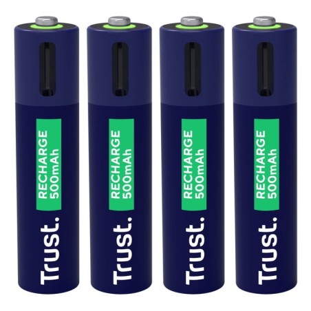 Pila recargable trust usb-c aaa 500 mah pack de cuatro unidades 25671