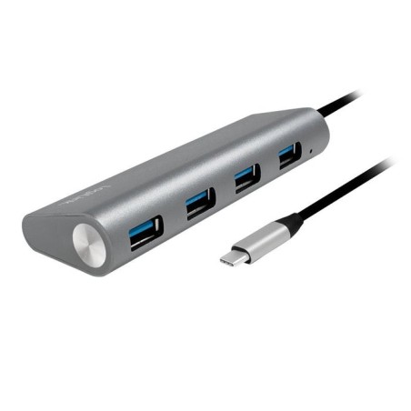 Logilink ua0309 hub de interfaz usb 3.2 gen 1 (3.1 gen 1) type-c 5000 mbit/s gris