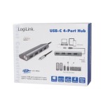 Logilink ua0309 hub de interfaz usb 3.2 gen 1 (3.1 gen 1) type-c 5000 mbit/s gris