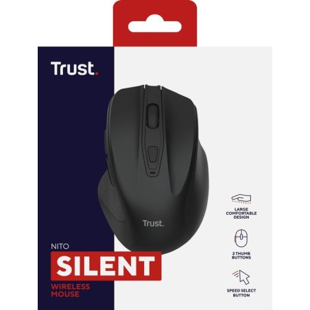 Ratón inalámbrico trust nito silent hasta 2200 dpi