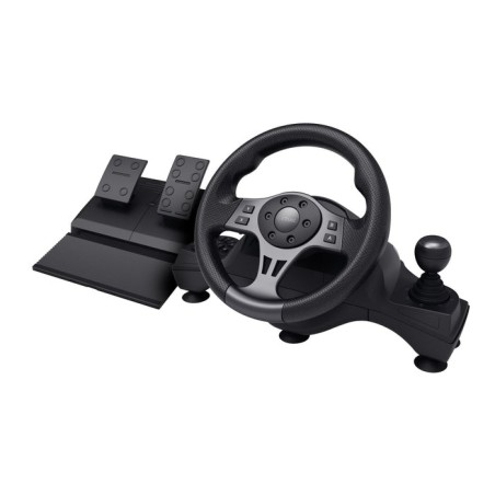 Volante trust gxt-289 con respuesta de vibracion y pedales 25122 compatible  con pc y consolas