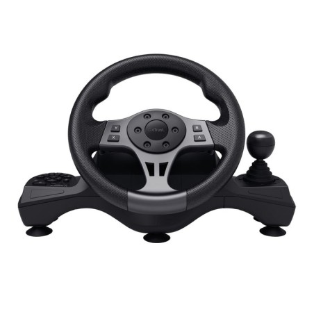 Volante trust gxt-289 con respuesta de vibracion y pedales 25122 compatible  con pc y consolas