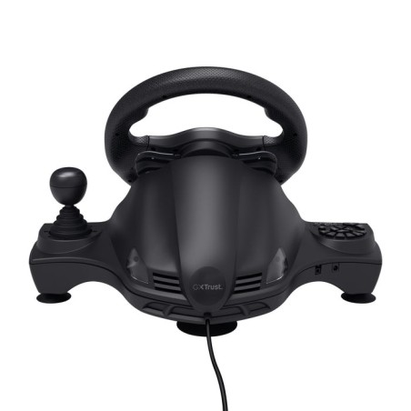 Volante trust gxt-289 con respuesta de vibracion y pedales 25122 compatible  con pc y consolas