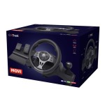 Volante trust gxt-289 con respuesta de vibracion y pedales 25122 compatible  con pc y consolas