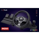 Volante trust gxt-289 con respuesta de vibracion y pedales 25122 compatible  con pc y consolas