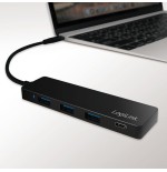 Logilink ua0311 hub de interfaz usb 3.2 gen 1 (3.1 gen 1) type-c 5000 mbit/s negro