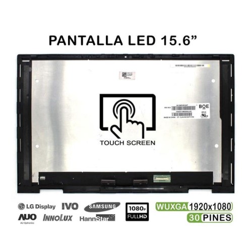 Pantalla táctil led de 15.6" para portátil hp envy x360 15 ew 15 ey 15z ey con marco