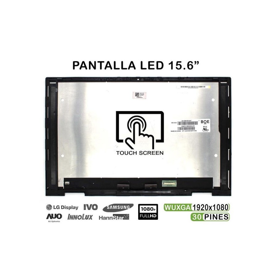 Pantalla táctil led de 15.6" para portátil hp envy x360 15 ew 15 ey 15z ey con marco