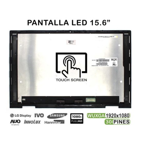 Pantalla táctil led de 15.6" para portátil hp envy x360 15 ew 15 ey 15z ey con marco