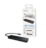 Logilink ua0311 hub de interfaz usb 3.2 gen 1 (3.1 gen 1) type-c 5000 mbit/s negro