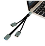Logilink ua0315 hub de interfaz usb 3.2 gen 1 (3.1 gen 1) type-c 5000 mbit/s negro, gris