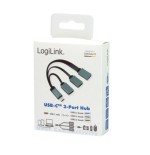Logilink ua0315 hub de interfaz usb 3.2 gen 1 (3.1 gen 1) type-c 5000 mbit/s negro, gris