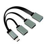 Logilink ua0315 hub de interfaz usb 3.2 gen 1 (3.1 gen 1) type-c 5000 mbit/s negro, gris