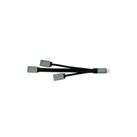 Logilink ua0315 hub de interfaz usb 3.2 gen 1 (3.1 gen 1) type-c 5000 mbit/s negro, gris