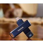 Sandisk phone drive unidad flash usb 128 gb usb-c / lightning cielo metalizado