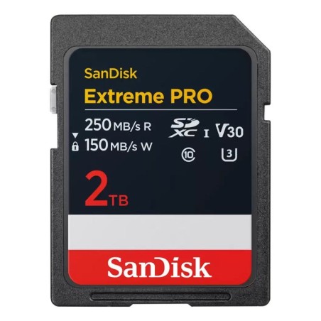 Sandisk extreme pro tarjeta de memoria flash 2 tb video class v30 / uhs-i u3 / class10 sdxc uhs-i