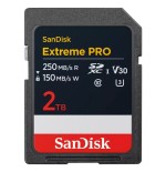 Sandisk extreme pro tarjeta de memoria flash 2 tb video class v30 / uhs-i u3 / class10 sdxc uhs-i