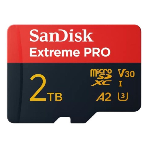Sandisk extreme pro tarjeta de memoria flash (adaptador sd incluido) 2 tb a2 / video class v30 / uhs-i u3 microsdxc uhs-i