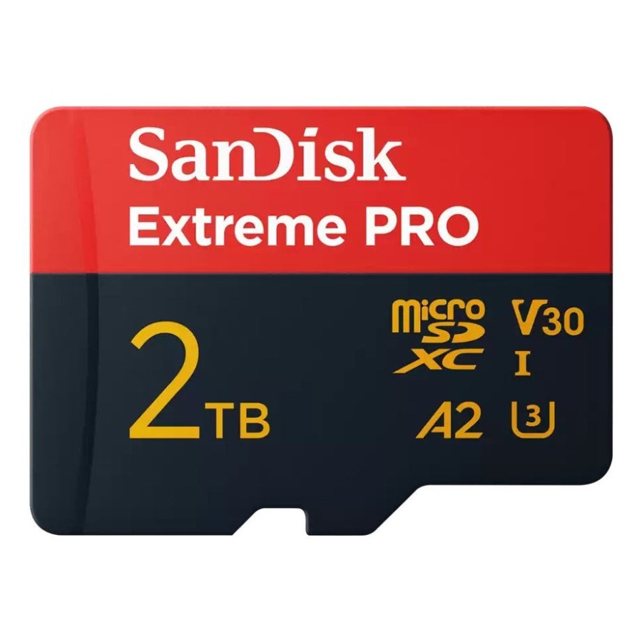 Sandisk extreme pro tarjeta de memoria flash (adaptador sd incluido) 2 tb a2 / video class v30 / uhs-i u3 microsdxc uhs-i