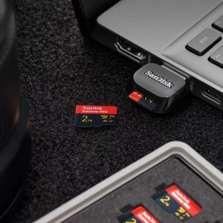 Sandisk extreme pro tarjeta de memoria flash (adaptador sd incluido) 2 tb a2 / video class v30 / uhs-i u3 microsdxc uhs-i