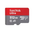 Sandisk ultra tarjeta de memoria flash (adaptador microsdxc a sd incluido) 512gb a1 / uhs class 1 / class10 microsdxc uhs-i