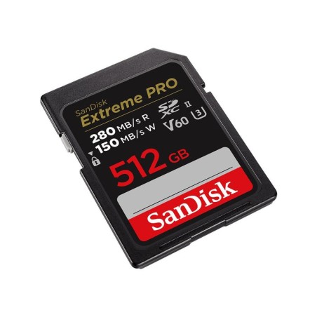 Sandisk extreme pro tarjeta de memoria flash 512gb video class v60 / uhs-ii u3 / class10 sdxc uhs-ii