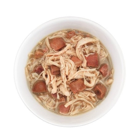 Comida húmeda para gatos schesir after dark chicken in broth  80g