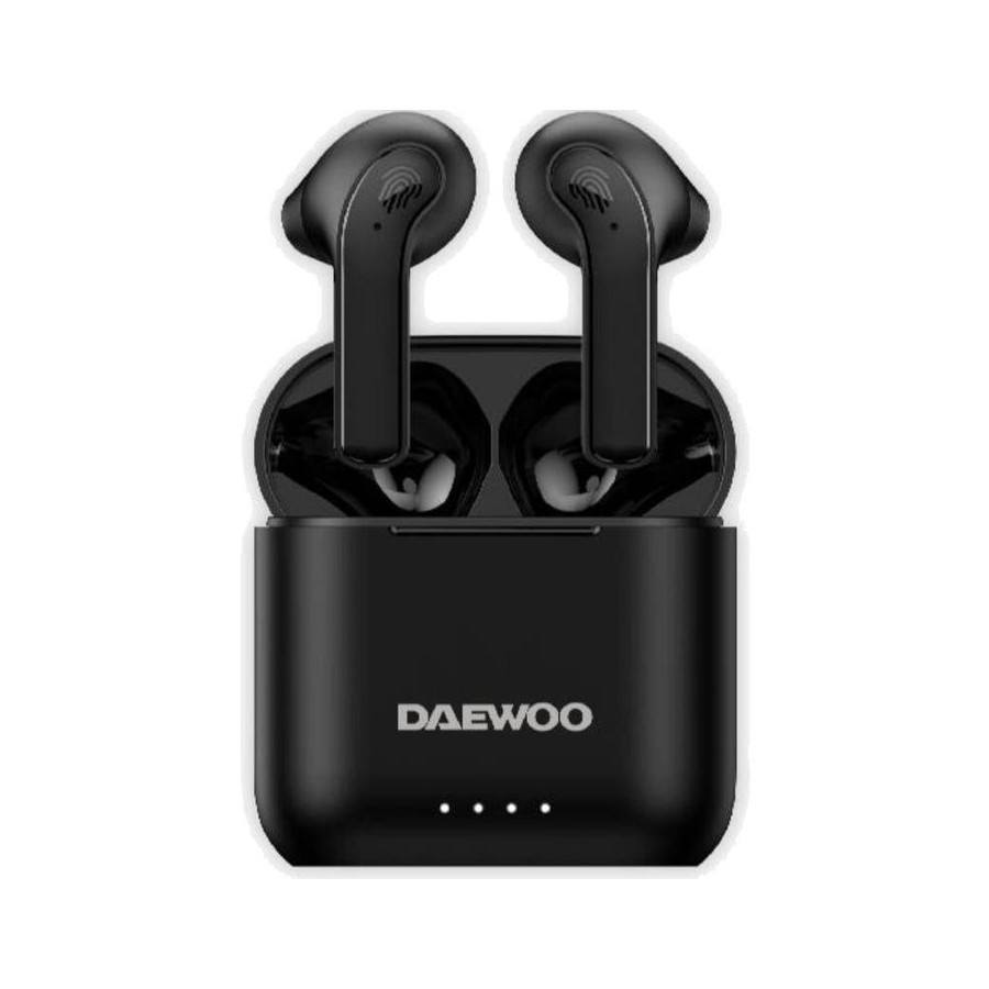 Auriculares bluetooth daewoo dw2020 con estuche de carga autonomía 5h negros